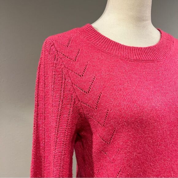 Maurice’s casual long sleeve scoop neck Pink Sweater size small - Picture 3 of 12